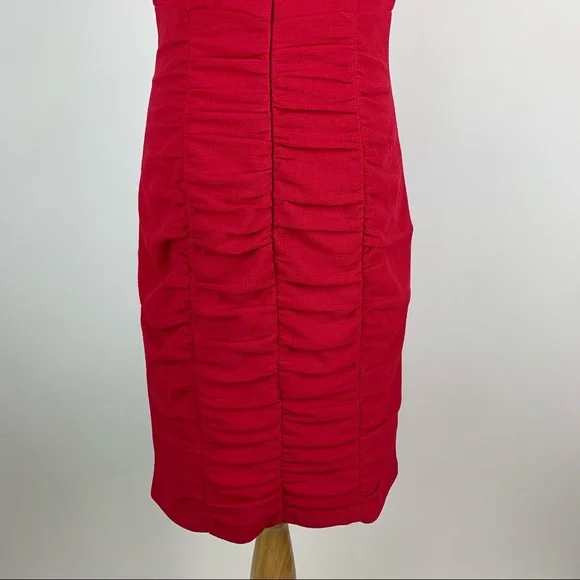 Nanette Lepore Pink Ruched Dress Sz 8 - Picture 12 of 13